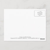 ハッピーアルマディユニークロ線お洒落スケッチアート ポストカード (裏面)