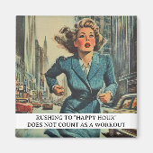 ハッピーアワーおもしろいレトロ50sことわざ マグネット (正面)