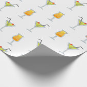 ハッピーアワーお洒落マルティニとカクテルパター ラッピングペーパー (角)