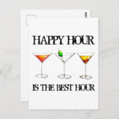 ハッピーアワーが最高の時間  ミックスドリンクカクテル ポストカード (正面/裏面)