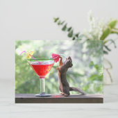 ハッピーアワーのカクテルを飲むリス 招待状 (スタンド正面)