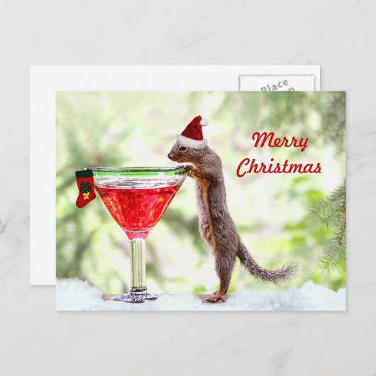 ハッピーアワーのクリスマスリス シーズンポストカード (正面/裏面)