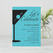 ハッピーアワーの独身最後の祝い/ブライズシャワーのご招待です 招待状 (スタンド正面)