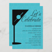 ハッピーアワーの独身最後の祝い/ブライズシャワーのご招待です 招待状 (正面/裏面)