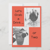 ハッピーアワーの社交的な飲み会への招待 招待状 (正面)