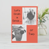 ハッピーアワーの社交的な飲み会への招待 招待状 (スタンド正面)