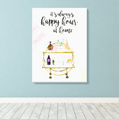 ハッピーアワーアットホームI キャンバスプリント (インサイチュ (ウッドフロア))