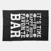 ハッピーアワーアットマイお気に入りのバー – ジム感動的 キッチンタオル (横)