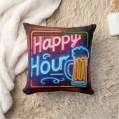 ハッピーアワーサインオンブリック クッション (ブランケット)