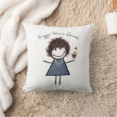 ハッピーアワースティックガールとカクテル クッション (ブランケット)