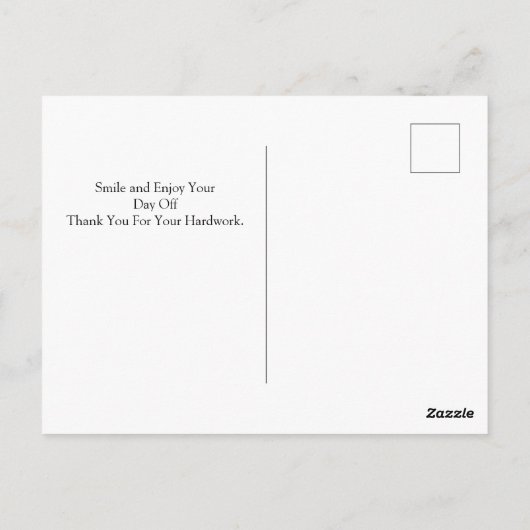 ハッピーアワーデー愛国的USA赤と青 ポストカード (裏面)