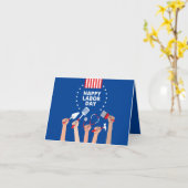 ハッピーアワーデー折り畳みグリーティングカード カード (黄色い花)