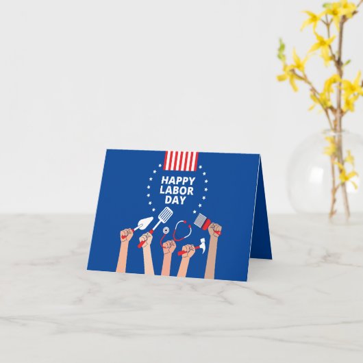 ハッピーアワーデー折り畳みグリーティングカード カード (黄色い花)