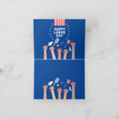 ハッピーアワーデー折り畳みグリーティングカード カード (内部)