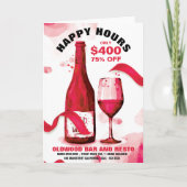 ハッピーアワービール冷ビールクラフトビールライブ カード (正面)