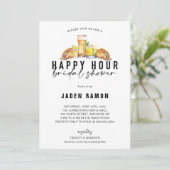 ハッピーアワーブライダルシャワーウェディングシャワー招待状 招待状 (スタンド正面)