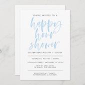 ハッピーアワーブライダルシャワー- LT BLUE 招待状 (正面/裏面)