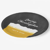 ハッピーアワーブルワリークラフトビールパーティープレート ペーパープレート (アングル)