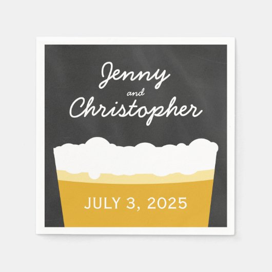 ハッピーアワーブルワリークラフトビールパーティー スタンダードカクテルナプキン (正面)