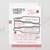 ハッピーアワーボトルガーデンパーティー 招待状 (正面/裏面)