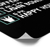 ハッピーアワーローンボーリングシャツ – おもしろい芝生ボーリング ポスター (角)