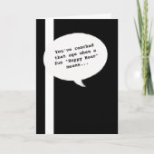 ハッピーアワー引用文取得おもしろい誕生日カード カード (正面)