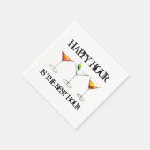 ハッピーアワー最高のはカクテル スタンダードカクテルナプキン (角)