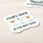 ハッピーアワー最高のはカクテル ペーパーコースター (アングル)