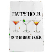 ハッピーアワー最高のはカクテル ミディアムペーパーバッグ (裏面)