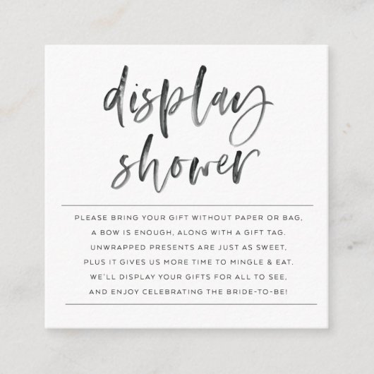 ハッピーアワー表示シャワーインサート エンクロージャーカード (正面)