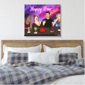 ハッピーアワー |デジタルアート キャンバスプリント (インサイチュ (寝室))