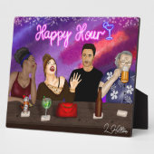 ハッピーアワー |デジタルアート フォトプラーク (側面)