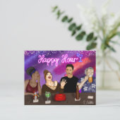 ハッピーアワー |デジタルアート ポストカード (スタンド正面)