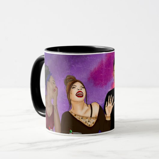 ハッピーアワー |多様性アートワーク マグカップ (正面左)