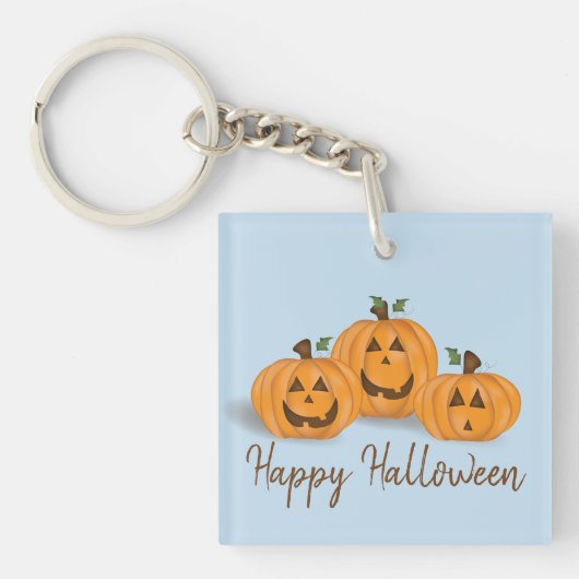 ハッピーアンドニコニコJack O Lanterns Keychain キーホルダー (正面)