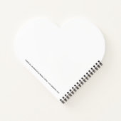 「ハッピーアンド」のハート型の渦巻き型ノートパソコン ノートブック (裏面)