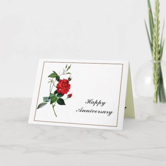 ハッピーアンバニシャリーレッドローズピエール·ジョセフ·レドゥエ カード (正面)