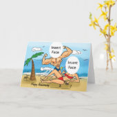 ハッピーアンバーカスタムサイズの写真カード カード (黄色い花)