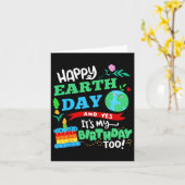 ハッピーアースの日とYes私の誕生日だ! カード (黄色い花)