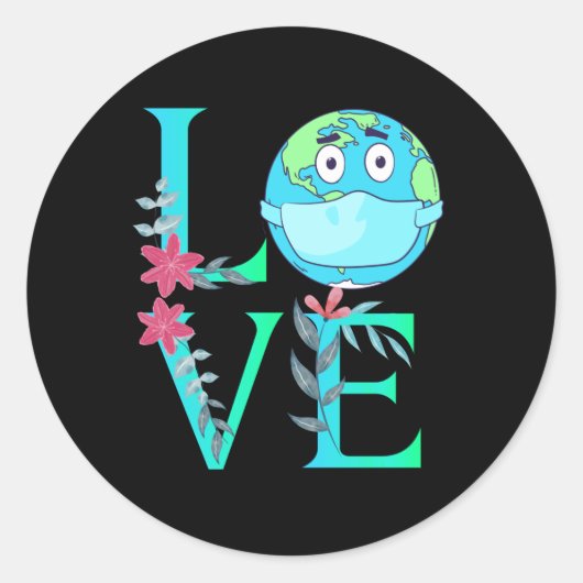 ハッピーアースの日2021、愛らしいギフトへ ラウンドシール (正面)