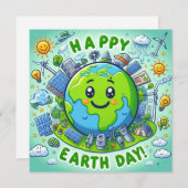 ハッピーアースの日 – グローブグリーンツリー水大陸 シーズンカード (正面/裏面)