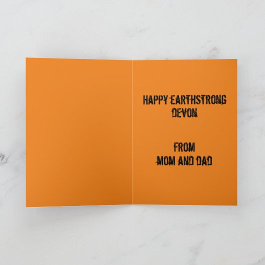 ハッピーアースストロングジャマイカ誕生日 カード (内部)