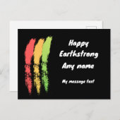 ハッピーアースストロングレゲエ誕生日 ポストカード (正面/裏面)