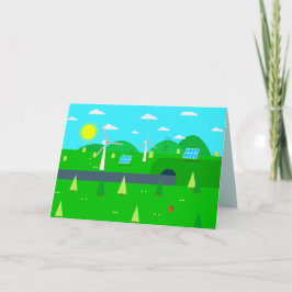 ハッピーアースデイエネルギー地球に優し文字 カード