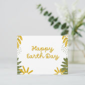 ハッピーアースデイグリーンと金ゴールドフローラ シーズンポストカード (スタンド正面)