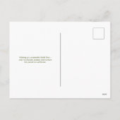 ハッピーアースデイグリーンと金ゴールドフローラ シーズンポストカード (裏面)