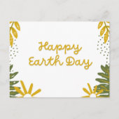 ハッピーアースデイグリーンと金ゴールドフローラ シーズンポストカード (正面)