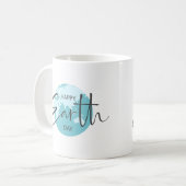 ハッピーアースデイタイポグラフィ コーヒーマグカップ (正面左)