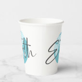 ハッピーアースデイタイポグラフィ 紙コップ (右)