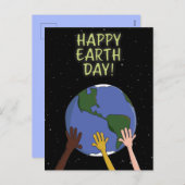 ハッピーアースデイハンズ保持惑星イン宇宙 シーズンポストカード (正面/裏面)